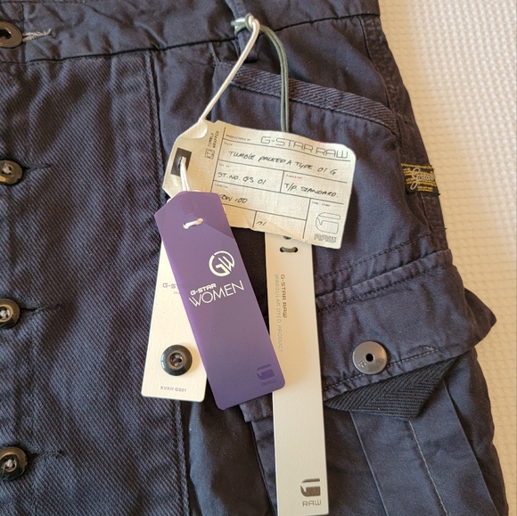 G-Star Raw Navy Cargo Skirt sz26 - Picture 3 of 11